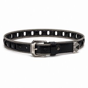 Captiva Collectibles Belt Women's Medium Black Western Mesh Chain Metal Accents